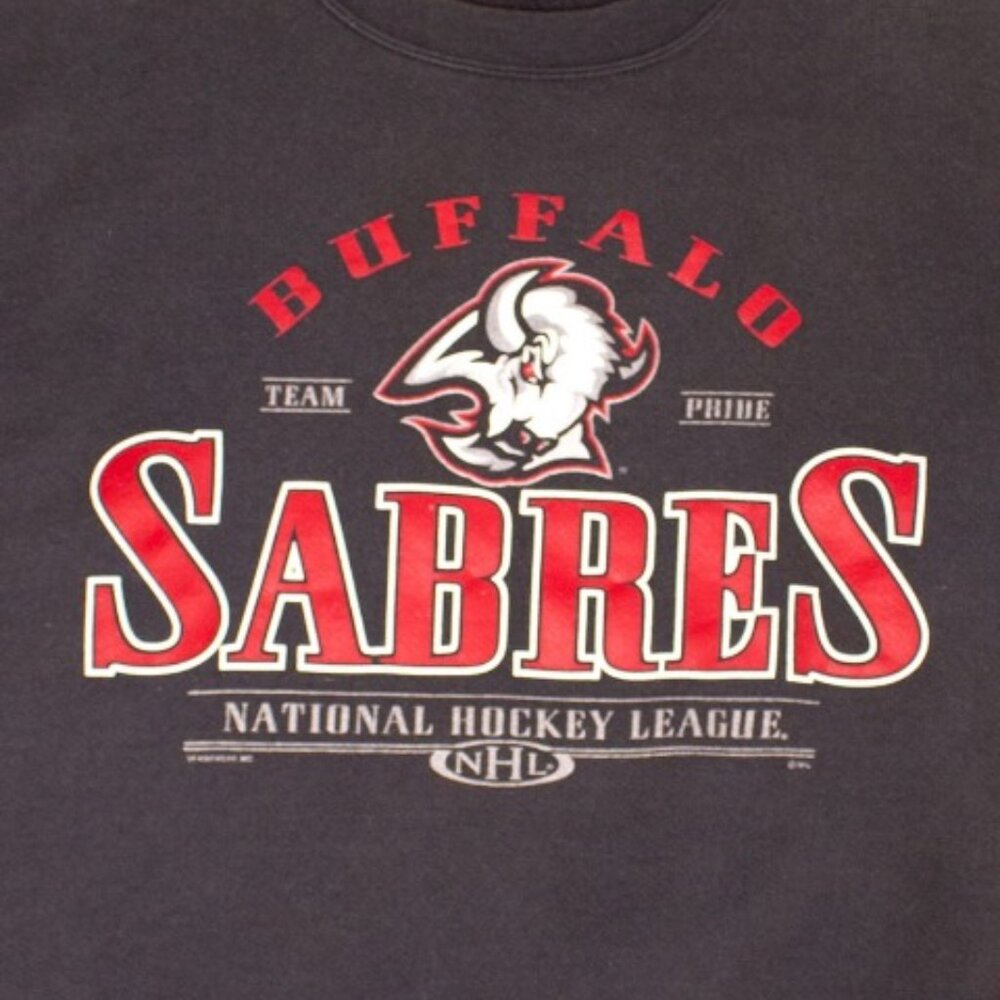 Vintage Buffalo Sabres NHL Team Pride Sweatshirt 1990s shirt retro tee M23K7899